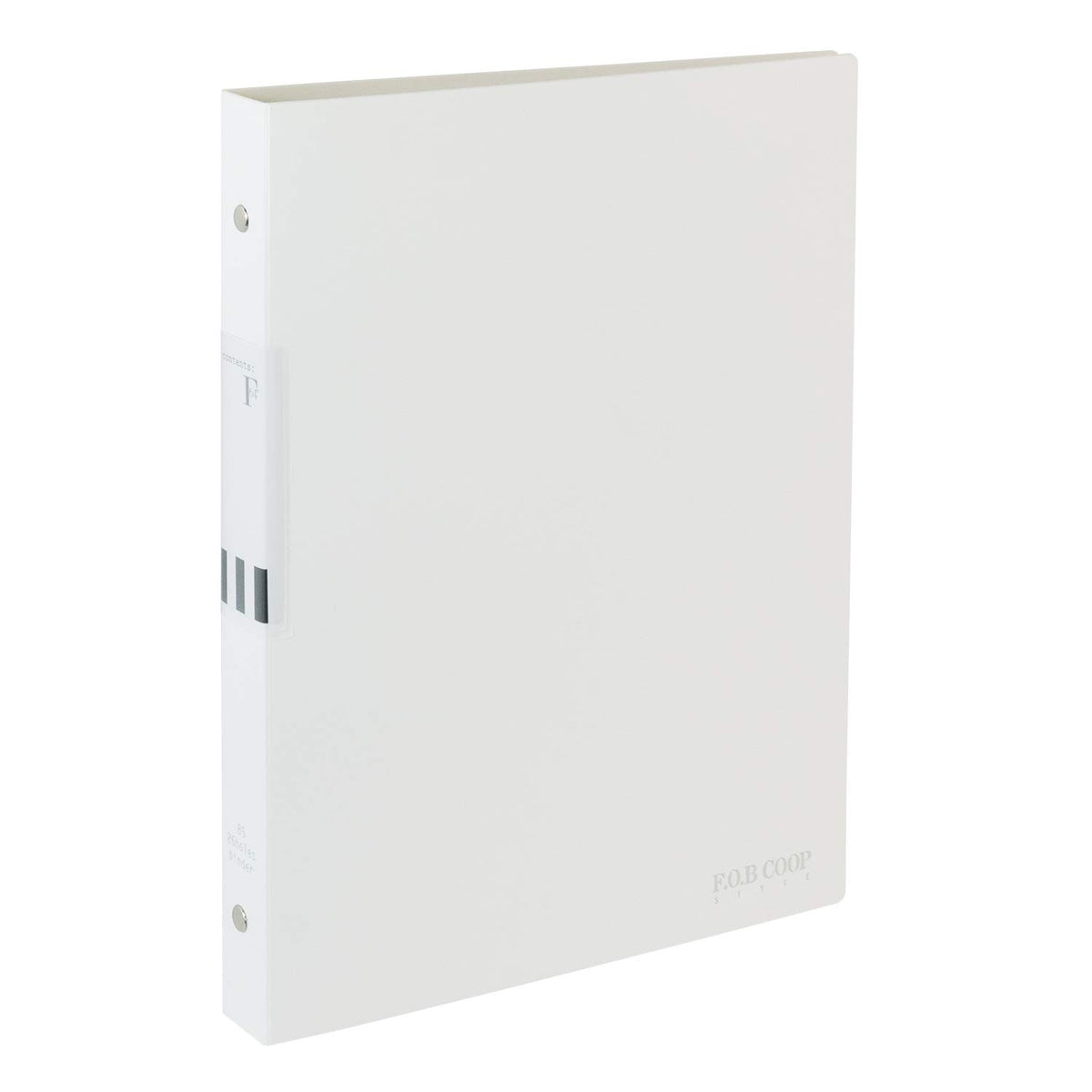 Kyokuto F.O.B COOP Loose-Leaf Binder, Metal Rings Holding About 140 Leaves, Pockets in Both Covers, A5 20-Hole, B5 26-Hole or A4 30-Hole, Clear, White, Grey or Black