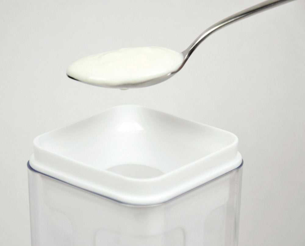 Pearl Metal Greek-Style Yogurt Maker with Draining Basket C-478, 1 L Container for Thick Yogurt and Cottage Cheese, Made in Japan