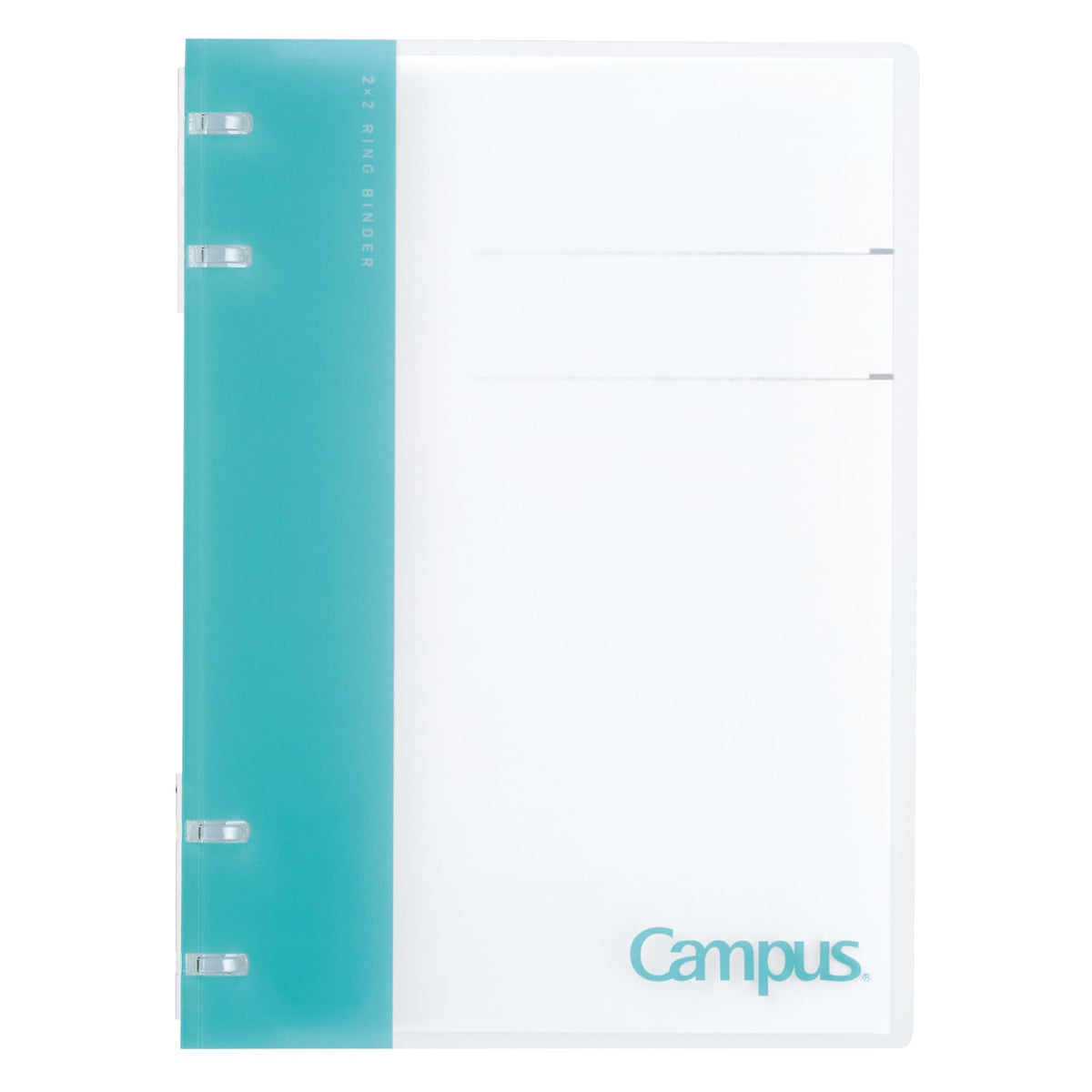 KOKUYO Campus Notebook-Style Loose-Leaf Binder A5 2 x 2 Ring NP134, Slim Binder with Separate Top and Bottom Rings and Up to 40 Sheets, 217 x 162 x 14 mm, Pink, Grey, Yellow, Navy or Light Blue