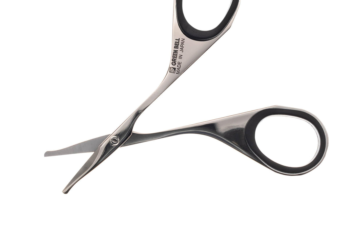 Green Bell Takumi no Waza Stainless Steel Nose Hair and Fine Hair Scissors G-2113, Round-Tip Safety Scissors, Made in Japan