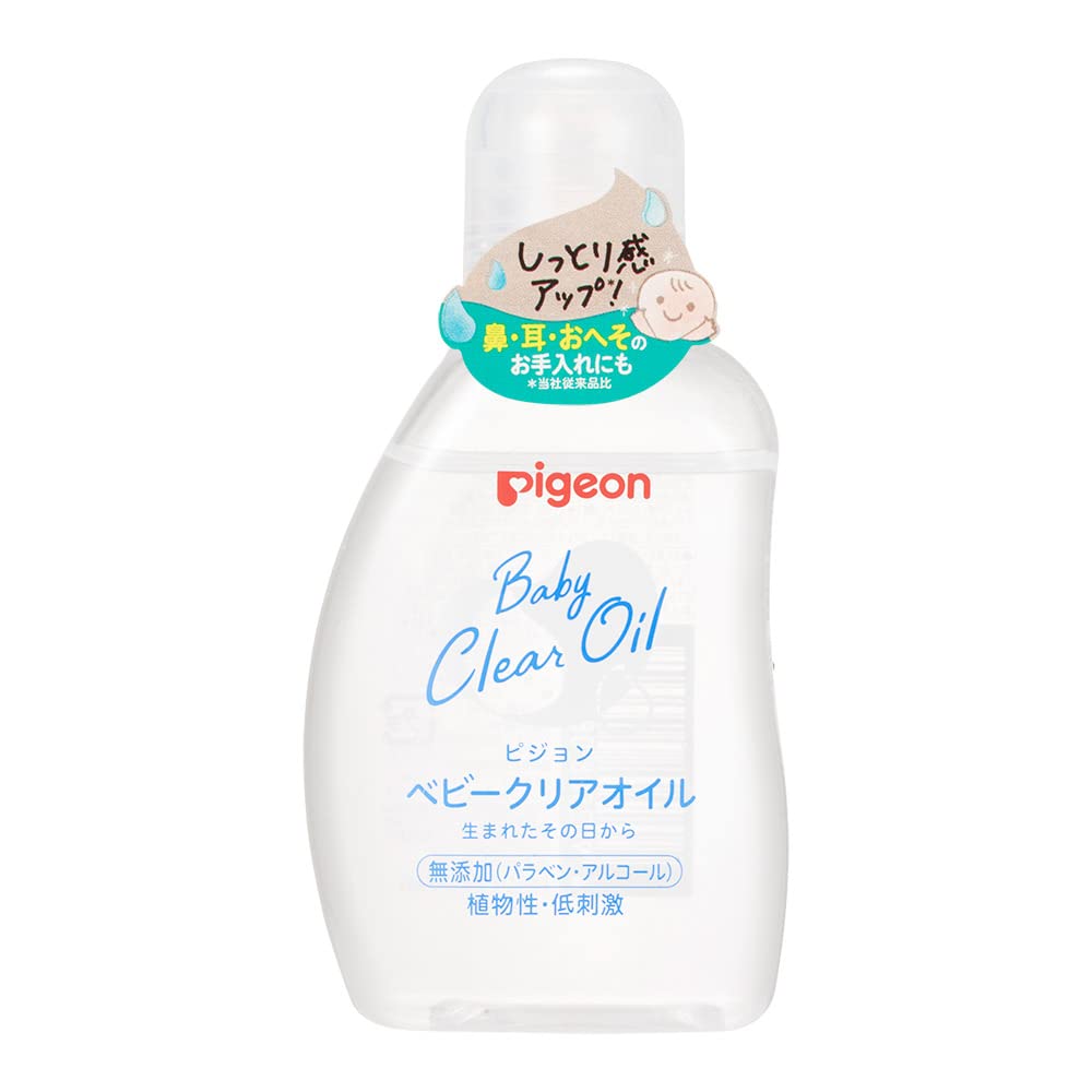 Baby Clear Oil with Ceramide NP and Sunflower Seed Oil, Paraben-Free and Alcohol-Free Moisturizing Baby Oil, 80 mL