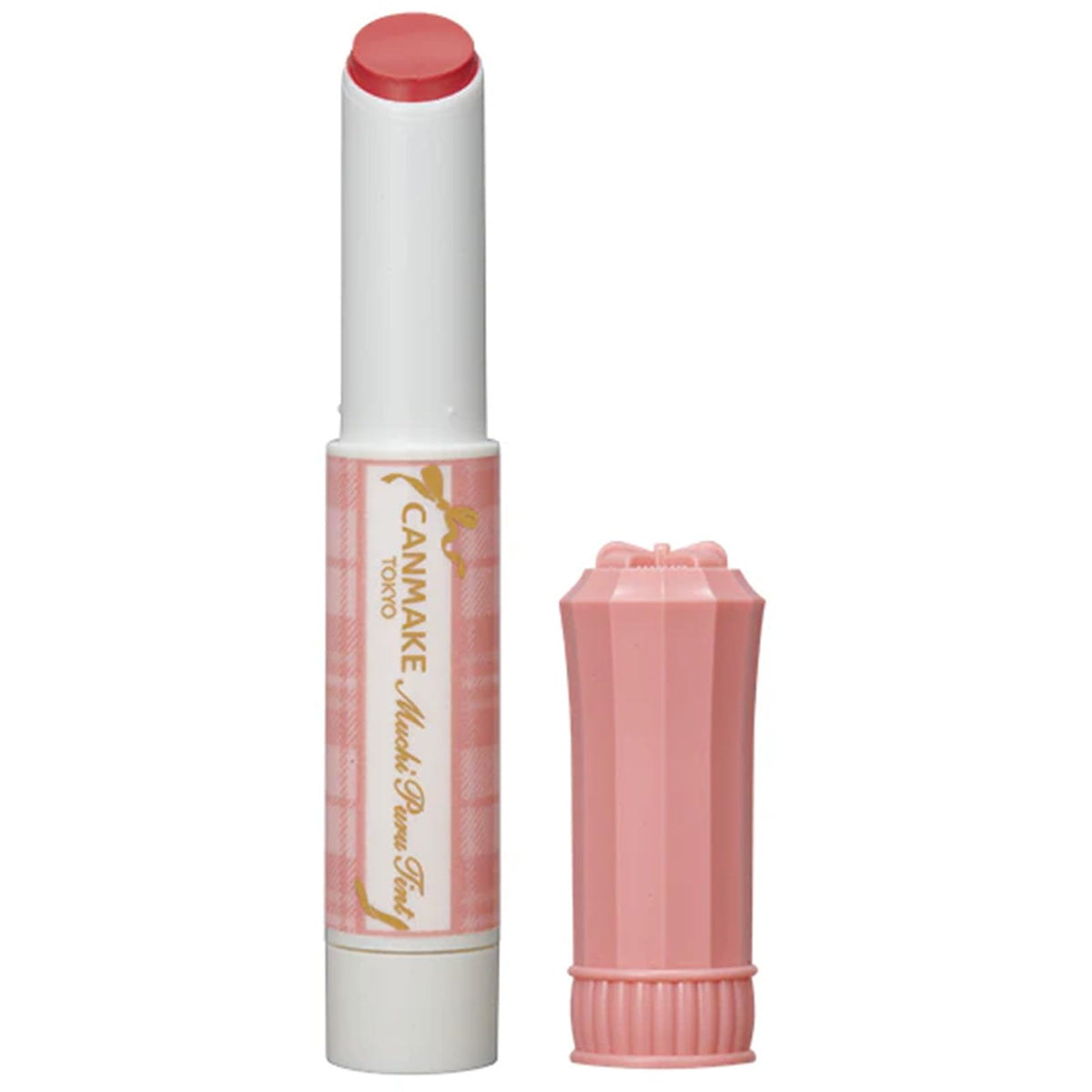 Canmake Muchi Puru Tint, Glossy Plumping-Look Lip Tint Stick with Cooling Feel and Honey, Shea and Argan Oil, 2.5 g