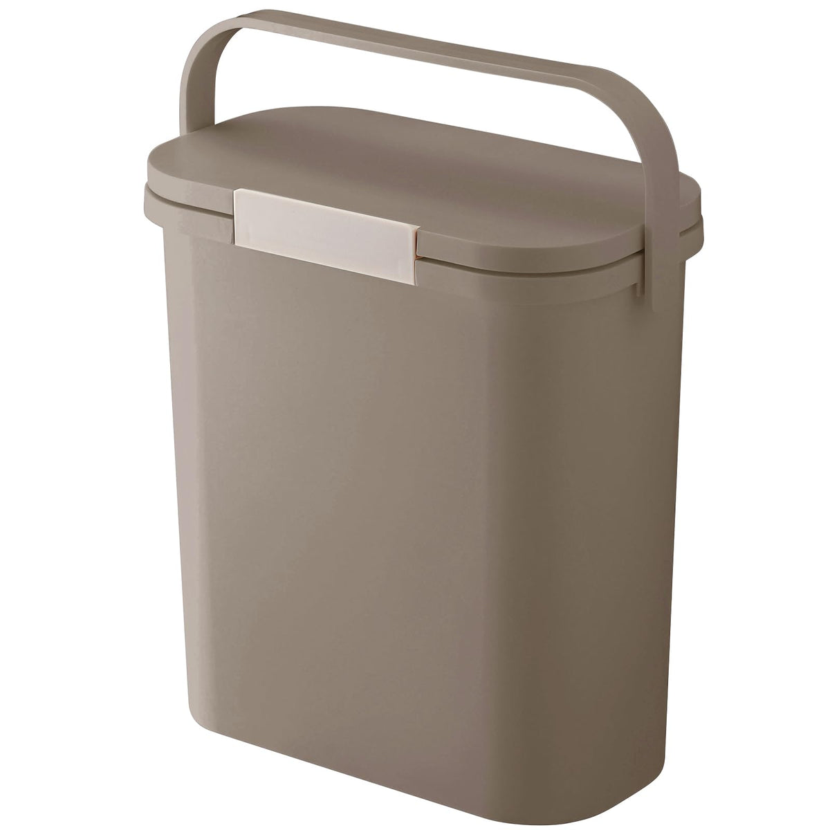 Risu Home&Home Carry Odor-Control Pail 10L, Lidded Trash Can with Lock, Gasket, Handle and Washable Inner Container, Made in Japan