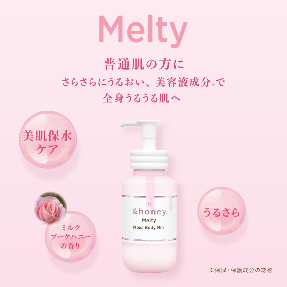 &honey Melty Moist Body Milk 250 ml, Milk Bouquet Honey Scent