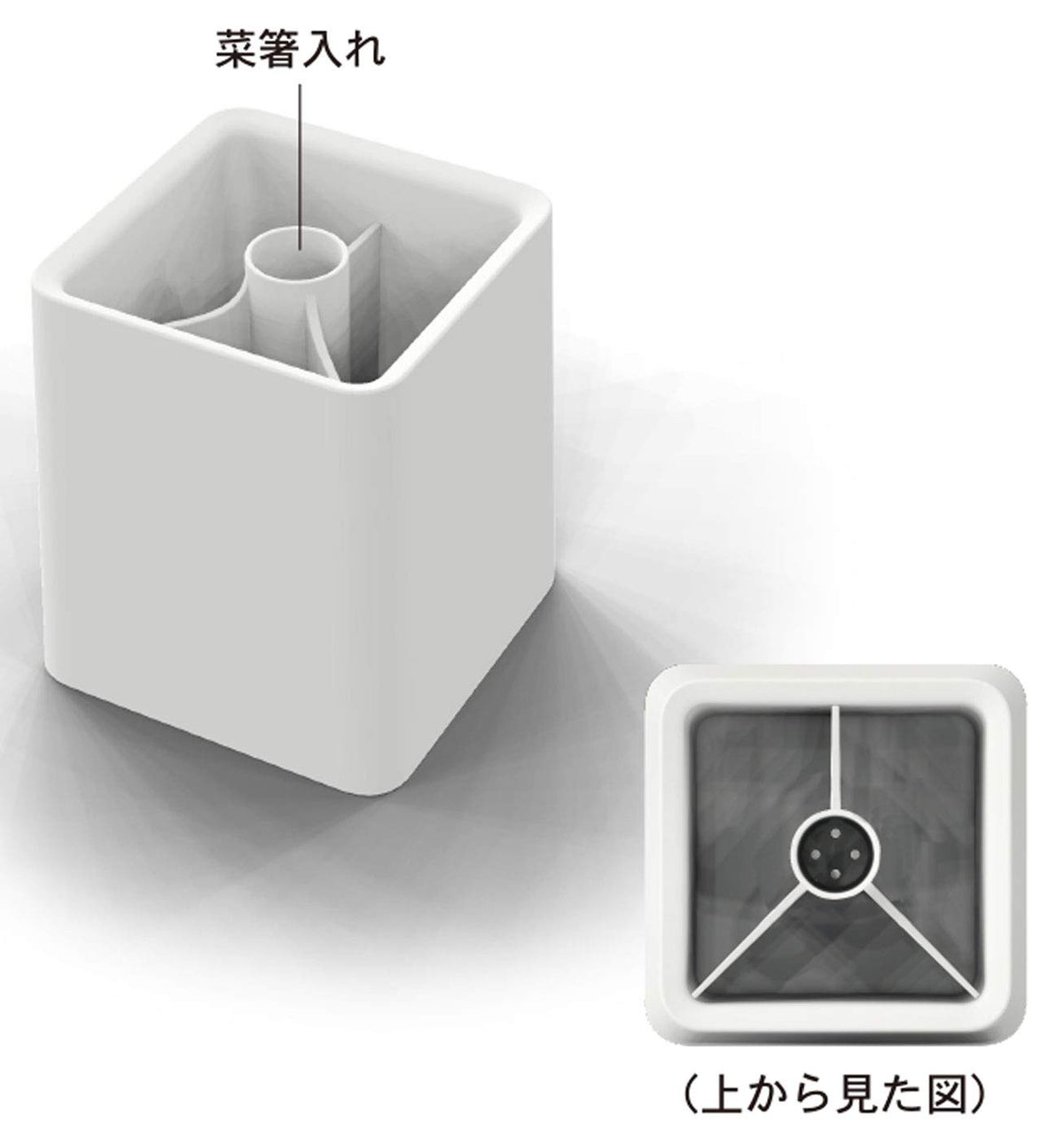 Kokubo Kitchen Tool Stand — Three-Compartment Chopstick-Slot