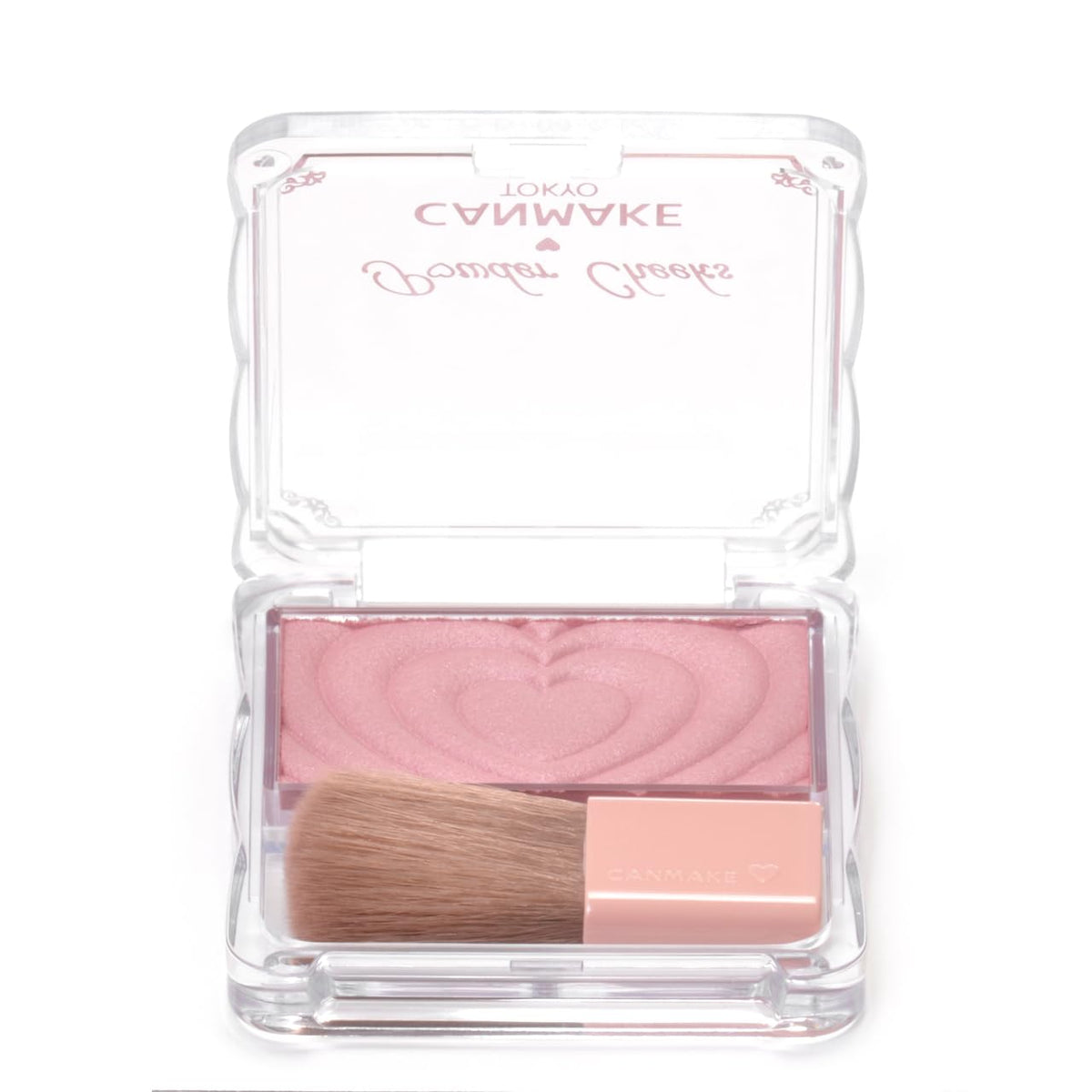 Powder Cheeks P05 Classy Mauve Pink, Glossy Single-Colour Powder Blush in a Muted Blue-Pink with a Brush in a Heart-Embossed Compact, 1.8 g