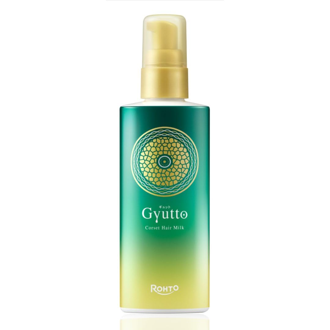 Gyutto Corset Hair Milk 120 g, Leave-In Hair Treatment Milk That Controls Frizz Returning in Damaged Hair, Green Tea and Pear Scent