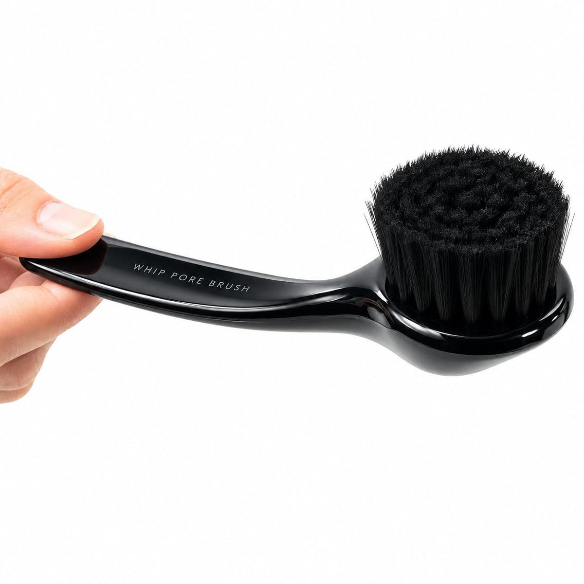 Ultra Fine Bristle Pore Cleansing Face Brush, Whip Pore Brush, Black, Made in Japan