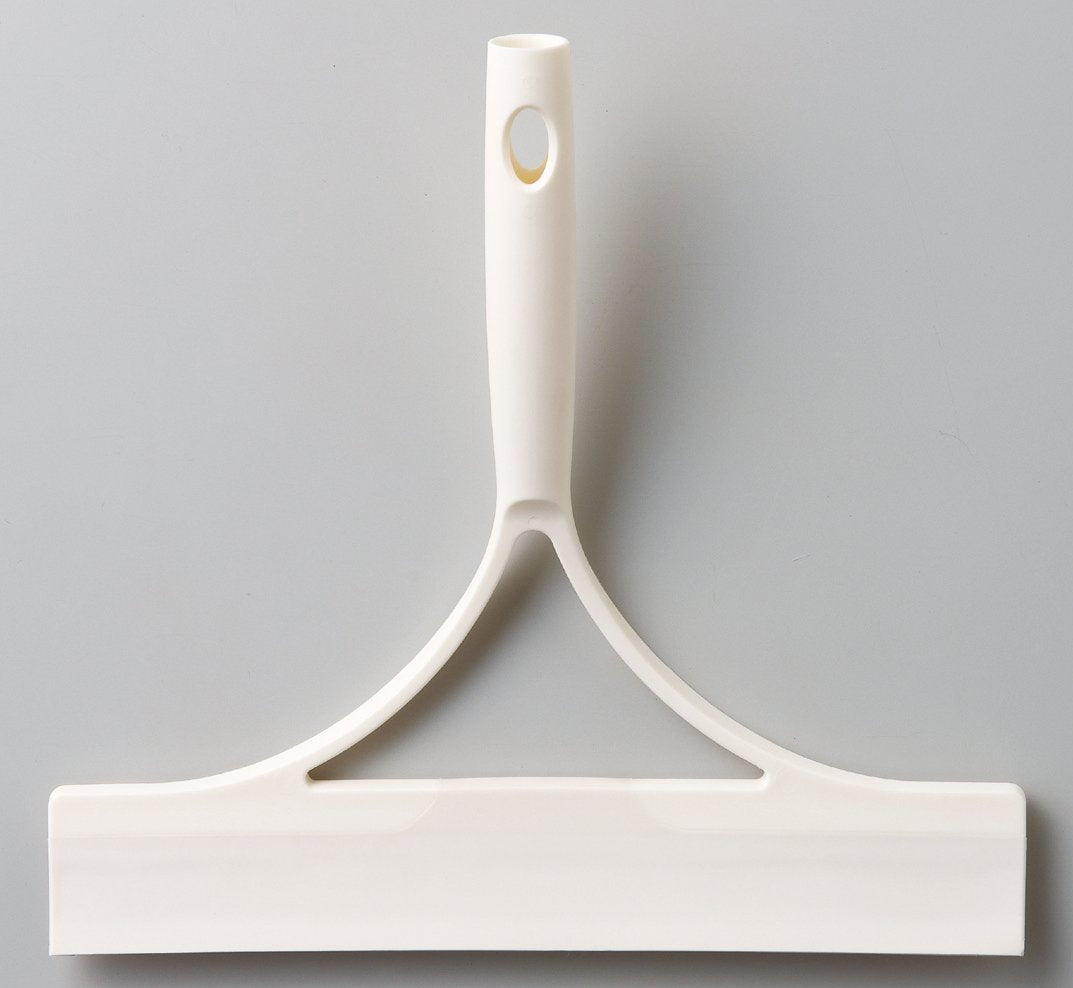 Yamazaki Sangyo Satto Water Squeegee Set of 2, Flexible Blade Bathroom Wiper for Walls, Ceilings and Mirrors, 25 x 23 cm, White