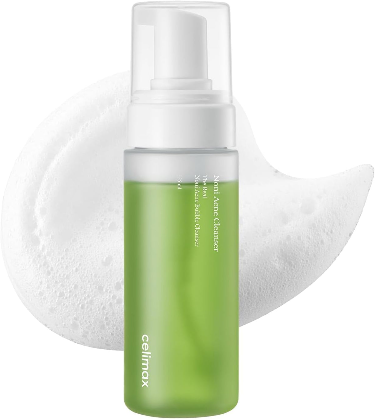 celimax The Real Noni Acne Bubble Cleanser, Low-Irritation BHA Foaming Face Wash with Noni Extract, 155 mL