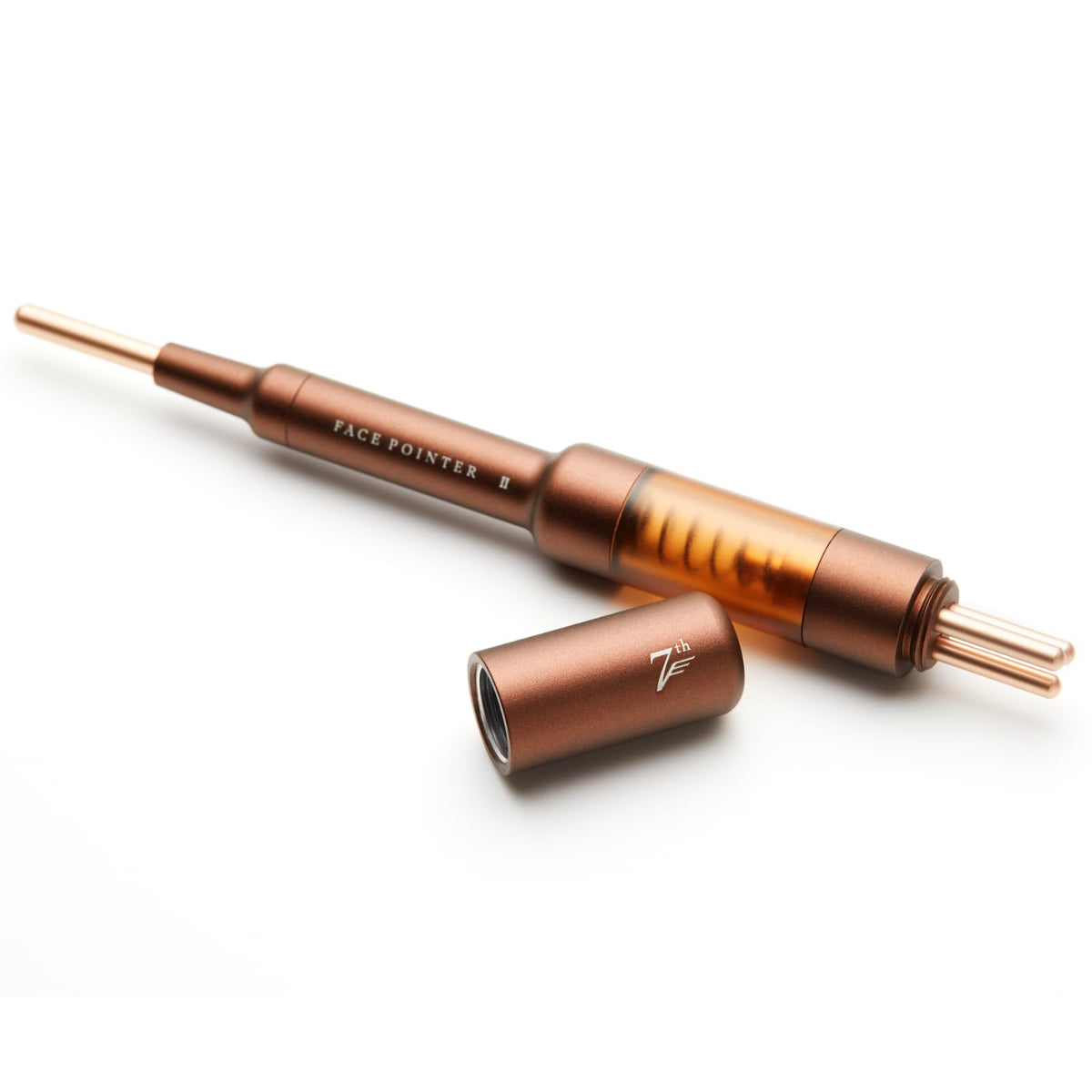Corefit The Face Pointer 7th, Spring-Type Pen Massager for the Face, Cheeks, Jawline and Under the Chin, Deep Red, Made in Japan