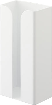 Yamazaki Tower Magnetic Poly Bag and Kitchen Paper Holder, Steel Holder for Boxed or Soft-Pack Bags, Paper Towels and Tissues, 13 x 8.3 x 26 cm, Holds 1 kg, White or Black