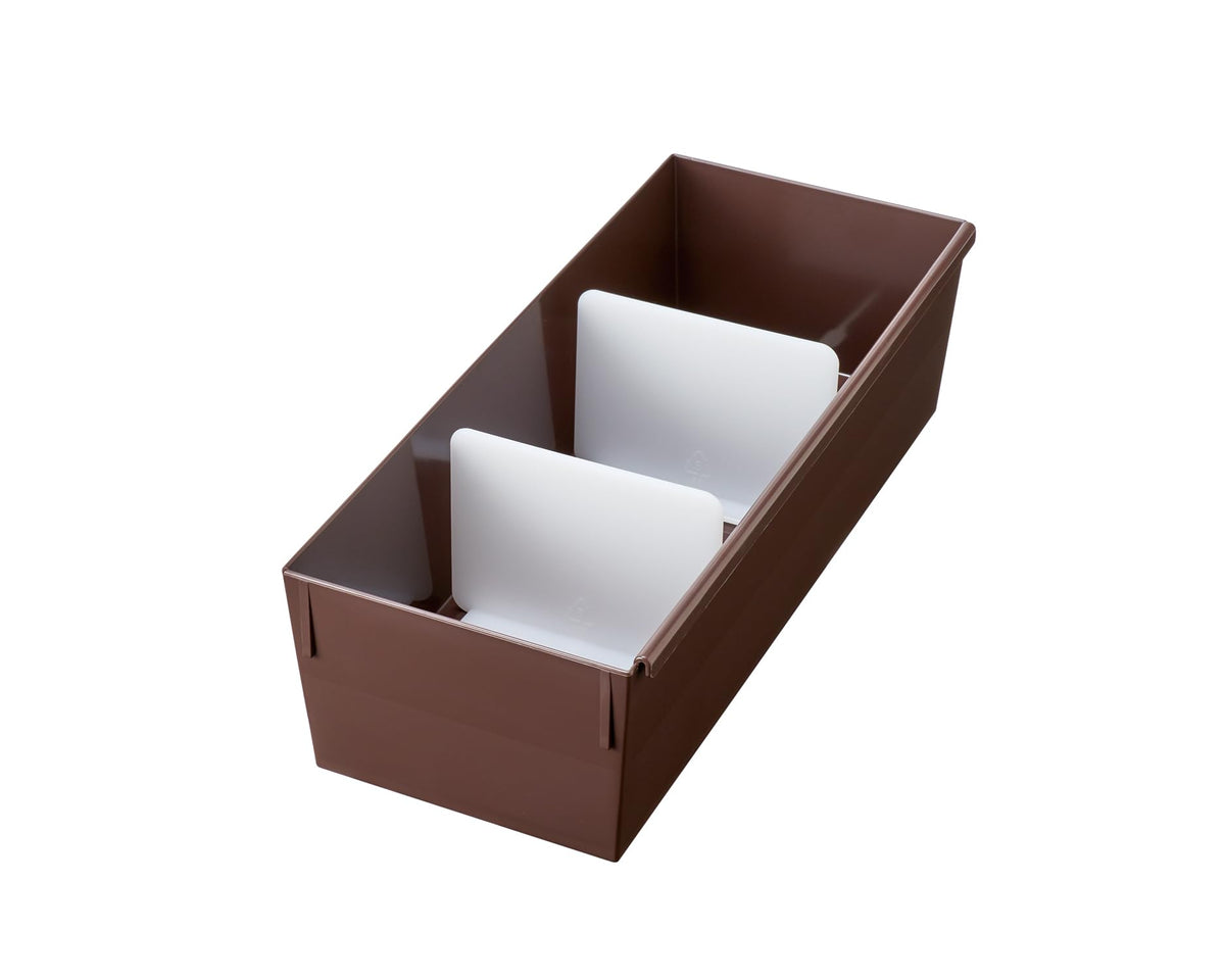 like-it Drawer Inner Lingerie Case, Divided Tray with Two Sliding Dividers, 14 x 33 x 9.5 cm and 325 g, Made in Japan, White, Clear or Brown