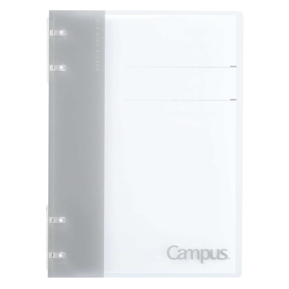 KOKUYO Campus Notebook-Style Loose-Leaf Binder A5 2 x 2 Ring NP134, Slim Binder with Separate Top and Bottom Rings and Up to 40 Sheets, 217 x 162 x 14 mm, Pink, Grey, Yellow, Navy or Light Blue