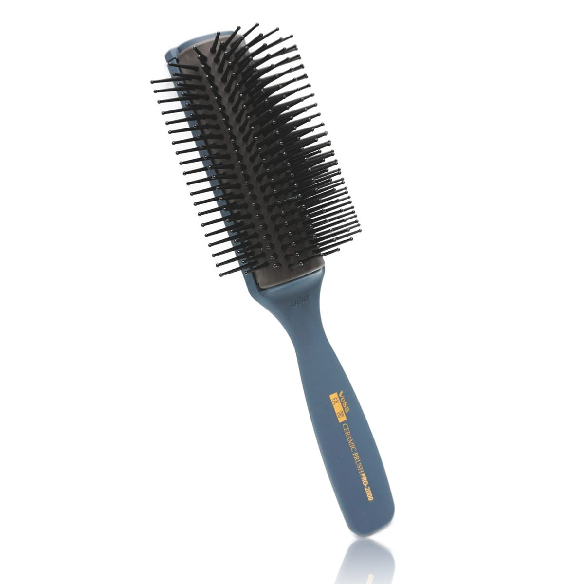 VESS Professional Blow Brush Pro-2000, Ceramic 9-Row Wide Type with Low-Friction Nylon Bristles, Made in Japan