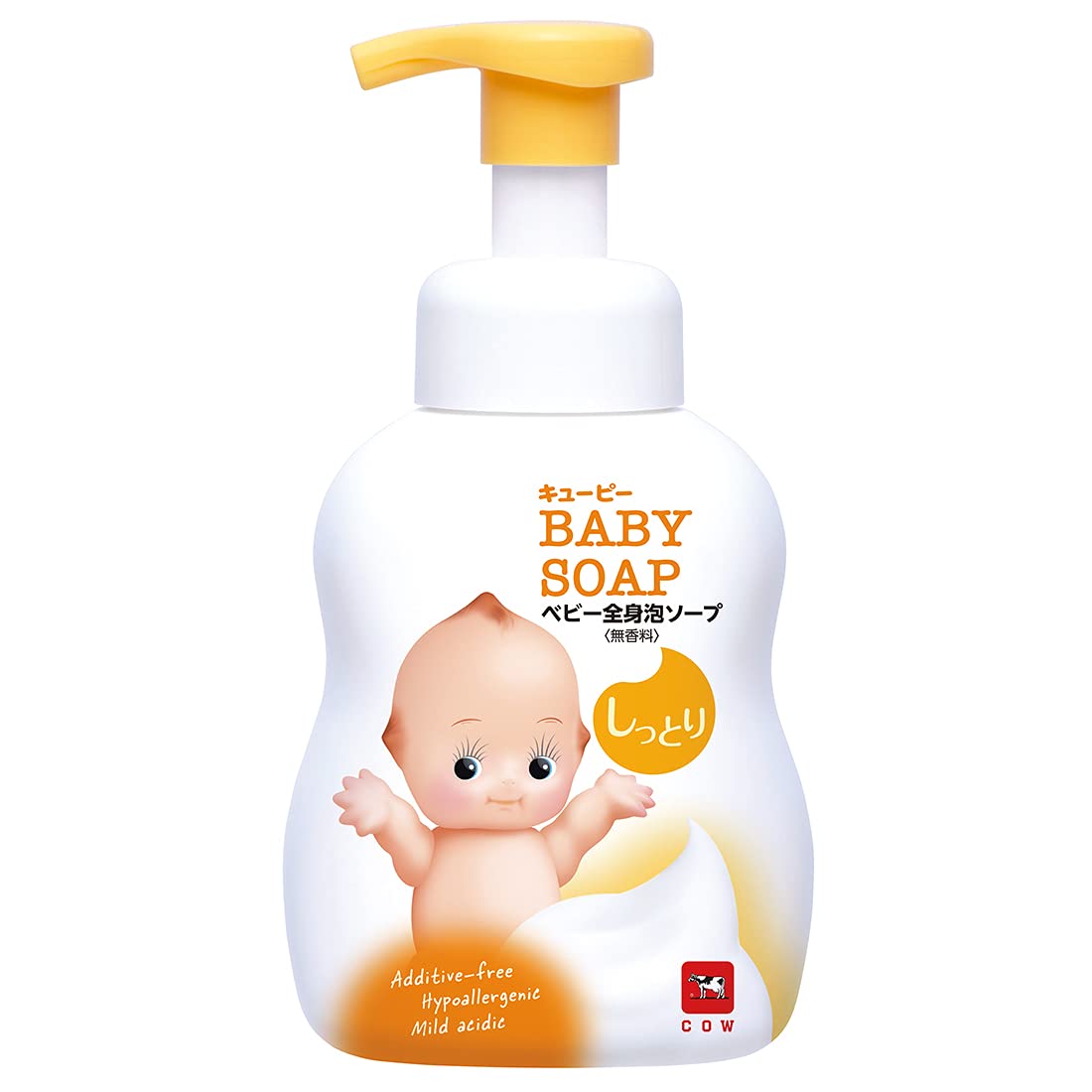 Baby Whole-Body Foam Soap Moist Type, Additive-Free Low-Irritation Foam Wash for Newborn Skin, 400 mL Pump Bottle