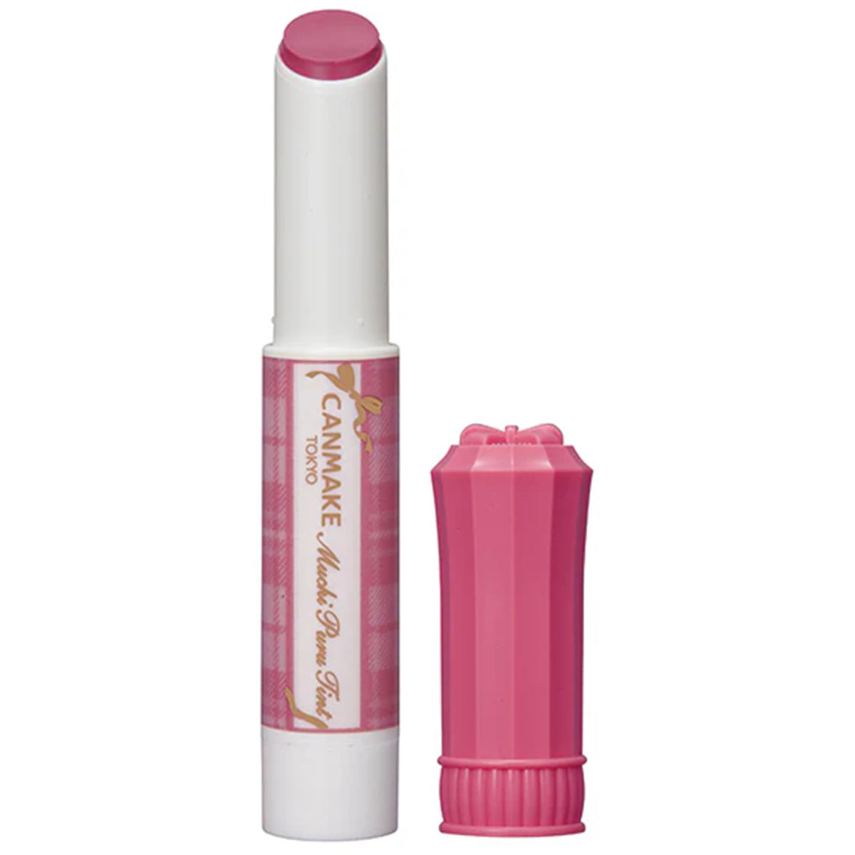 Canmake Muchi Puru Tint, Glossy Plumping-Look Lip Tint Stick with Cooling Feel and Honey, Shea and Argan Oil, 2.5 g