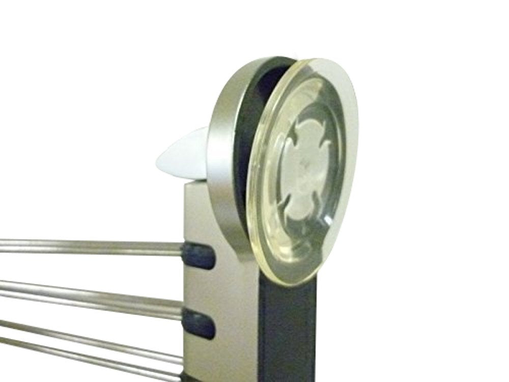 Asvel Three-Arm Stainless Dishcloth Hanger — Suction Mount