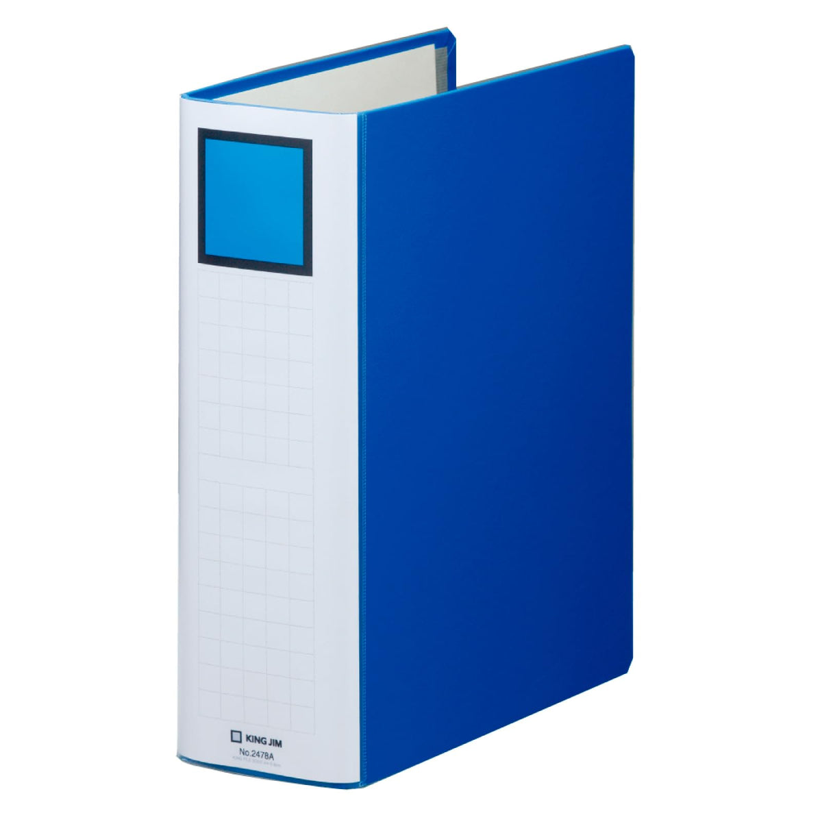 King Jim King File Super Dotch Easy A4 Portrait Two-Hole File, Olefin-Covered Lever Binder Opening Left or Right, 80 mm Hole Spacing, 200 to 1,000 Sheets, 307 x 243 mm, Blue or Grey