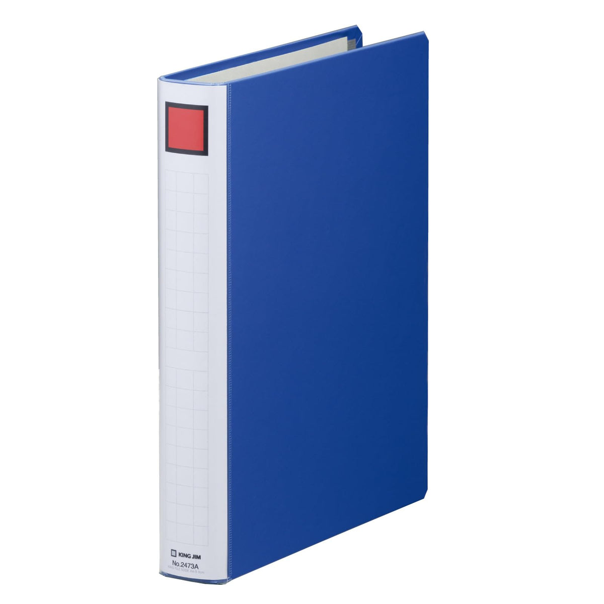 King Jim King File Super Dotch Easy A4 Portrait Two-Hole File, Olefin-Covered Lever Binder Opening Left or Right, 80 mm Hole Spacing, 200 to 1,000 Sheets, 307 x 243 mm, Blue or Grey