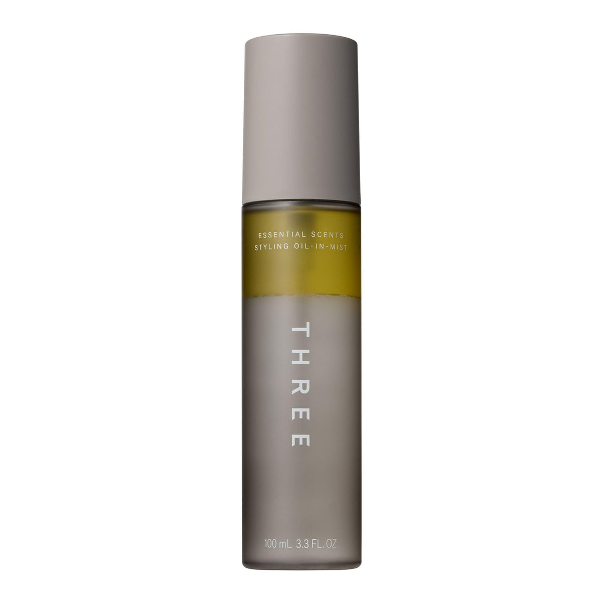 THREE Essential Scents Styling Oil-in-Mist, Two-Layer Oil and Water Hair Treatment Mist with Bergamot and Hot Spring Water, 100 ml