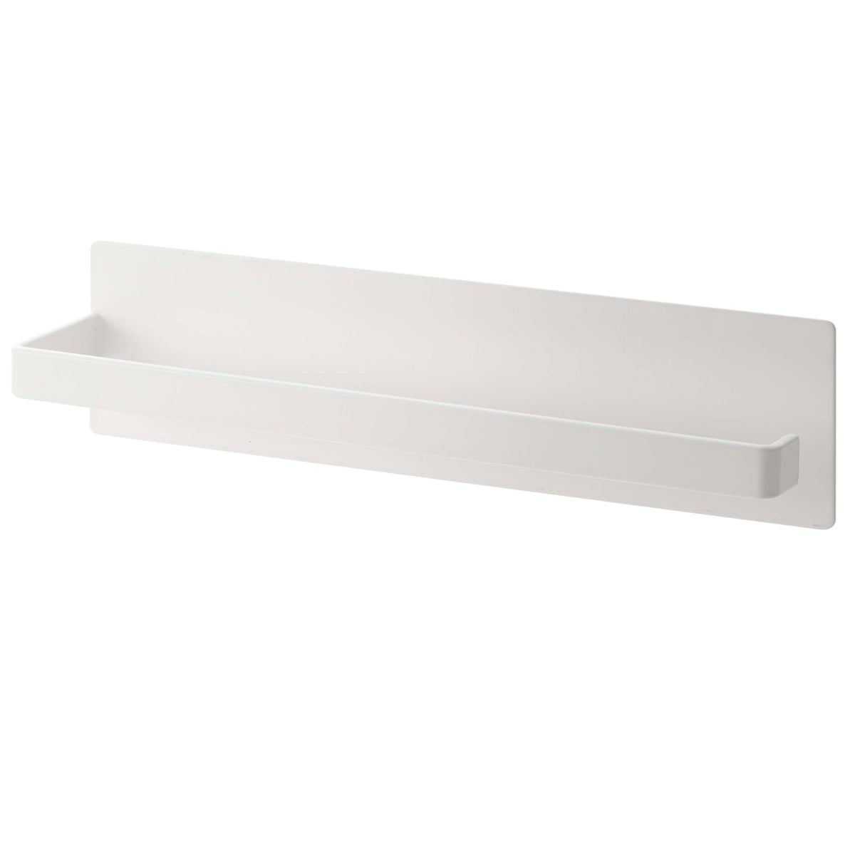 Yamazaki Plate Magnetic Kitchen Paper Holder, Steel Bar that Sticks to Steel Surfaces for a Paper Roll or Towel, 6 x 5.5 x 24.5 cm and 300 g, White