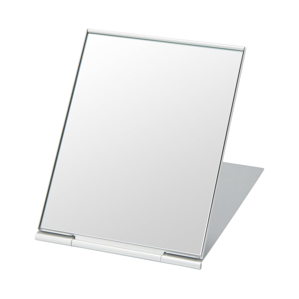 Muji Aluminium Folding Mirror, Slim Portable Glass Mirror with Aluminium Case, Size S, M or L