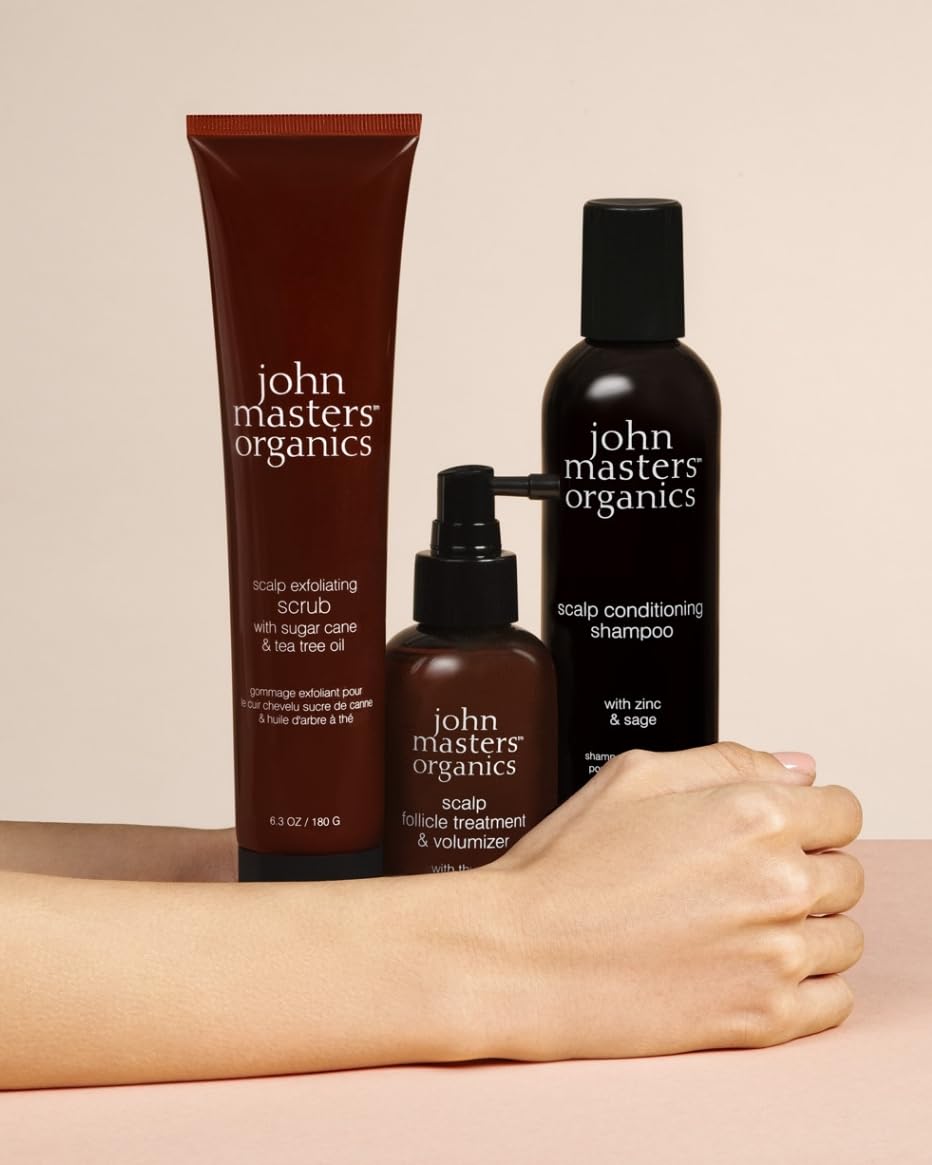 John Masters Organics Scalp Exfoliating Scrub with Sugar Cane and Tea Tree Oil, 180 g