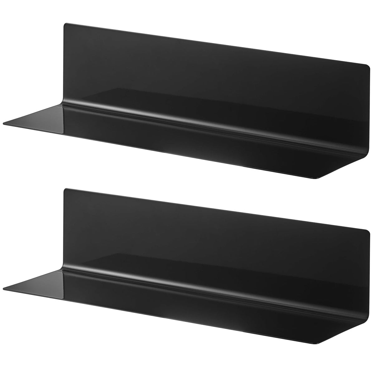 Yamazaki Tower Magnetic Wide Kitchen Shelf, 50 cm Steel Wall Shelf for Fridges and Steel Panels, 50 x 14 x 12 cm and 1.8 kg, Holds 4 kg, White or Black, Single or Set of 2