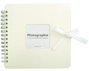 LABCLIP Square Ring Scrapbook SCSQ, 30 Paper Mount Sheets with Window Cover and Ribbon, 162 x 162 x 18 mm, 8 Colours