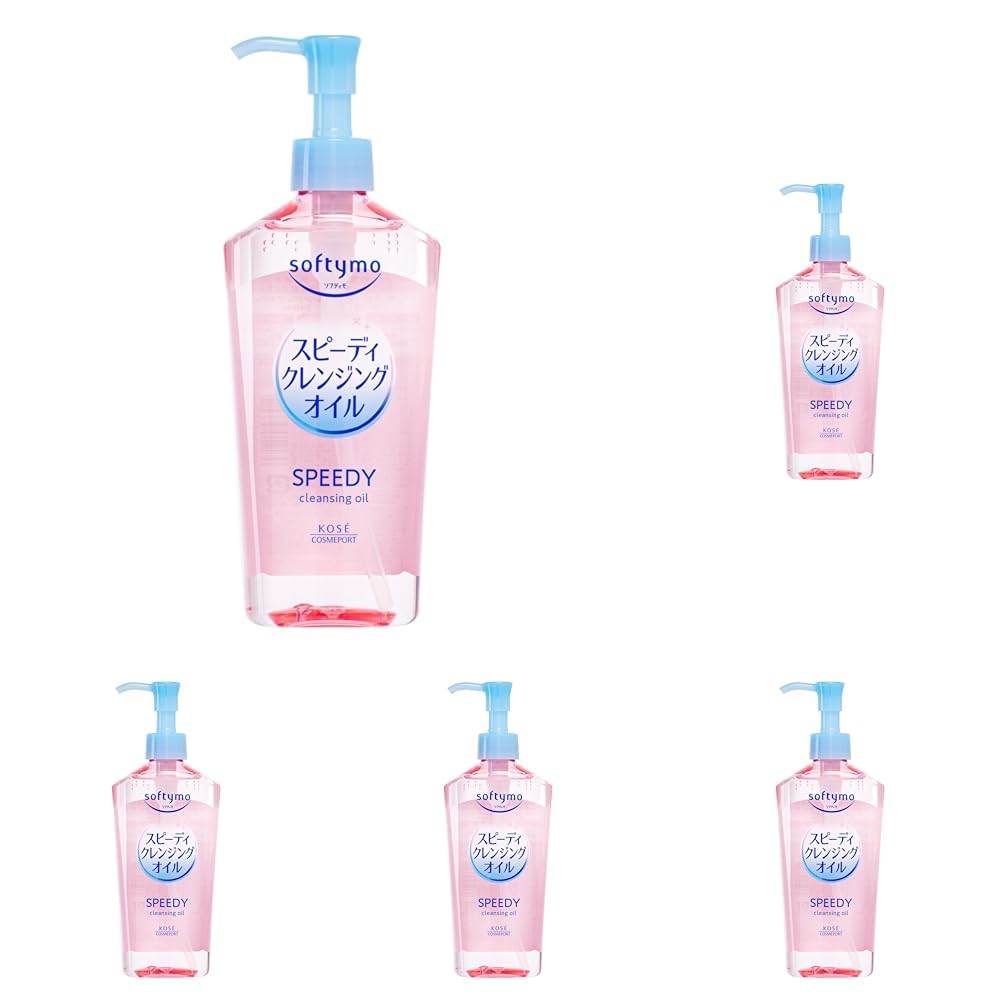 Softymo Speedy Cleansing Oil, Fragrance-Free Rinse-Off Makeup Remover Oil with Organic-Certified Botanical Oils, Wet-Hands and Eyelash-Extension Safe, 240 mL