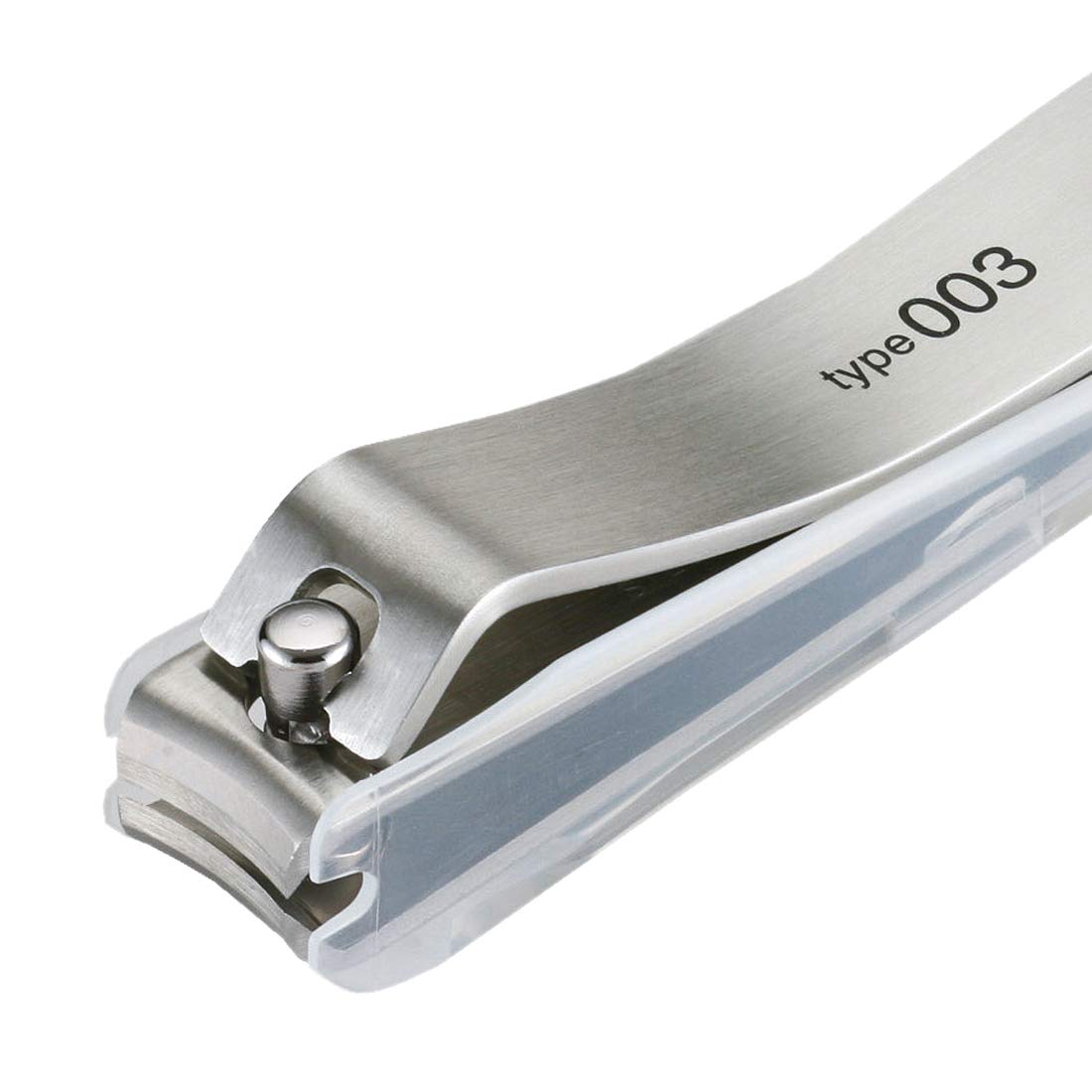 KAI Type 003 Nail Clipper KE0103, Stainless Steel Curved-Blade Nail Clipper with Built-In Nail File and Clear Case
