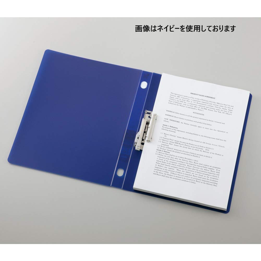 Lihit Lab Punchless File F7032, One-Touch Lever Clamp Binder A4-S for 160 Sheets, PP Cover with Finger Hole, 28 x 245 x 306 mm, 176 g, 7 Colours