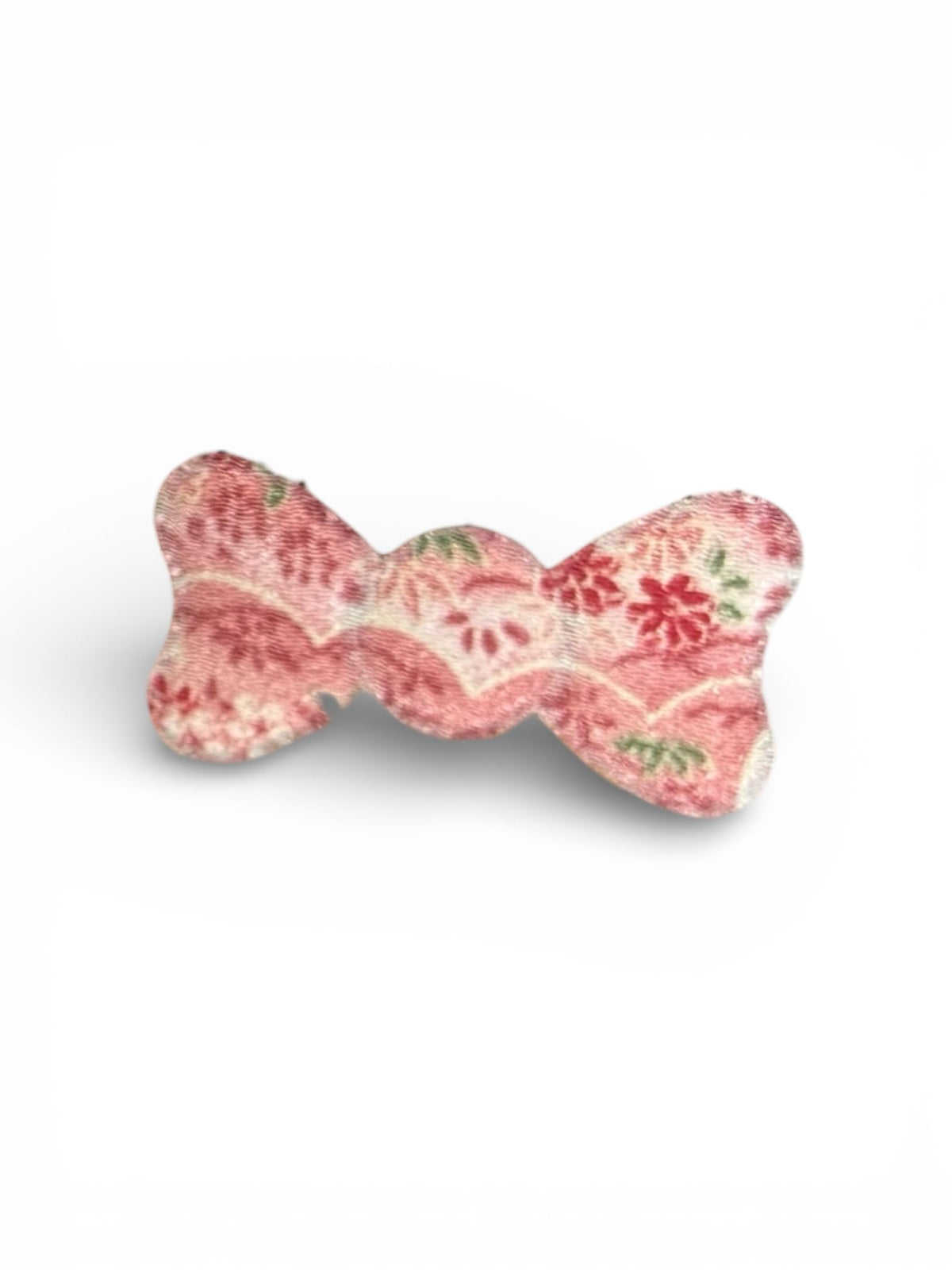 Japanese Chirimen Cloud and Flower Pattern No-Crease Hair Clip for Bangs, Made in Japan, 7 Shapes and 5 Colors