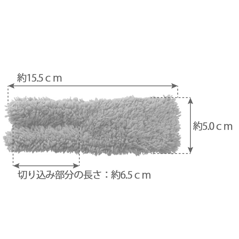 Azuma Air Conditioner Gap Cleaner Body, Washable Mop Head Wipes Mould and Dust from Vents and Louvres, About 15.5 cm Head, Grey