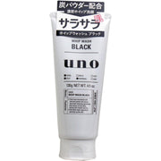 Uno Whip Wash Black, Charcoal Thick-Foam Men's Face Wash, Cool Menthol, 130g