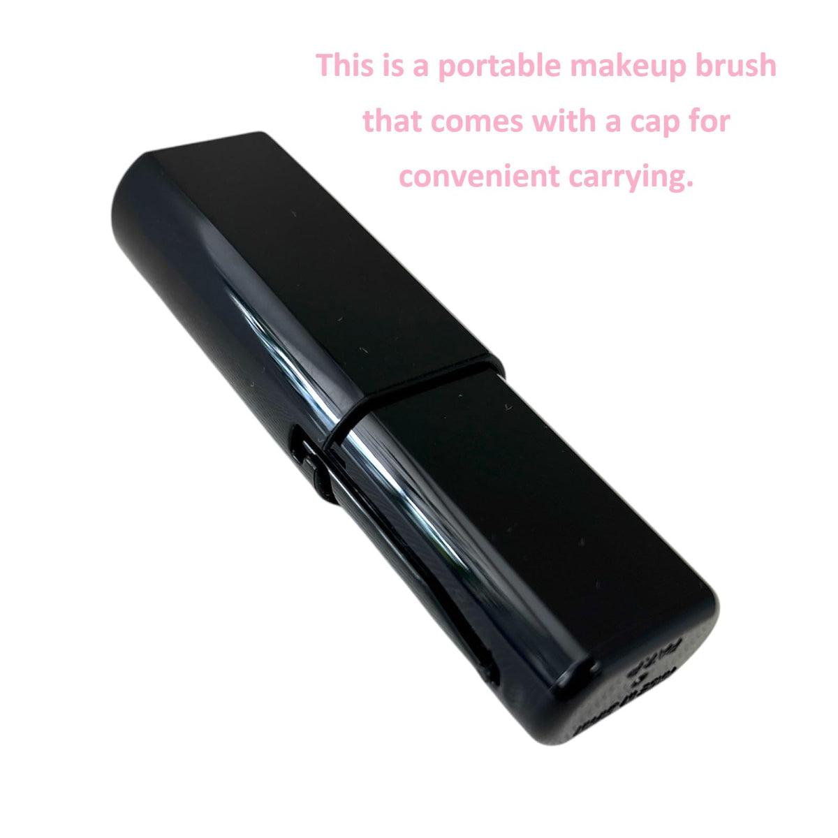 Kumano Fude Portable Makeup Brush with Cap, Compact Blush and Foundation Brush, Made in Japan