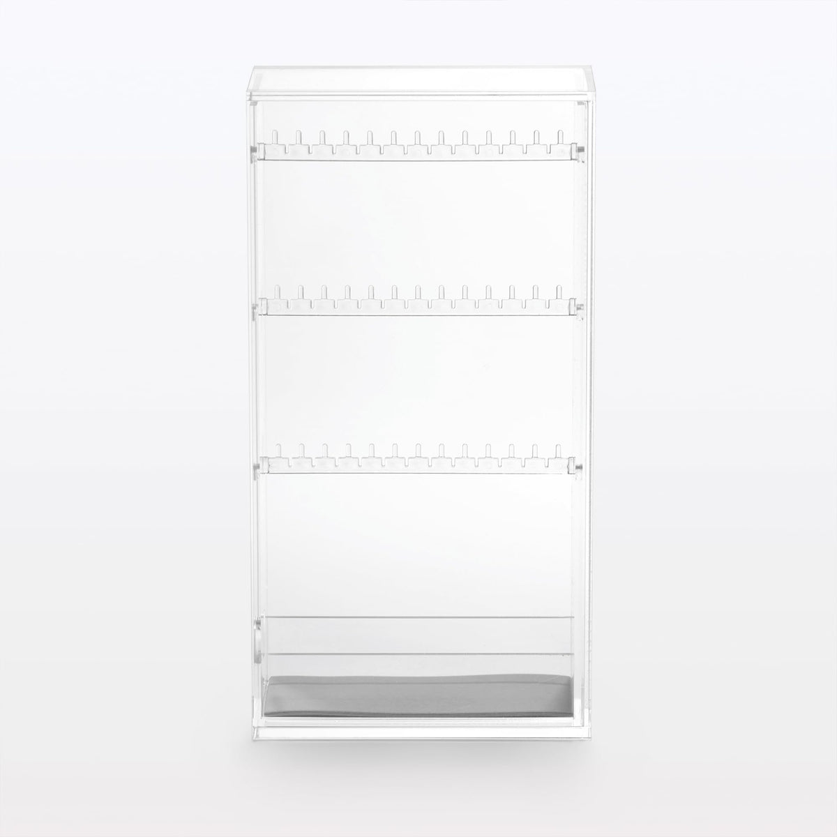 MUJI Acrylic Necklace and Earring Stand, Clear Stackable Jewellery Display with Hanging Hooks, 6.7 x 13 x 25 cm and 580 g