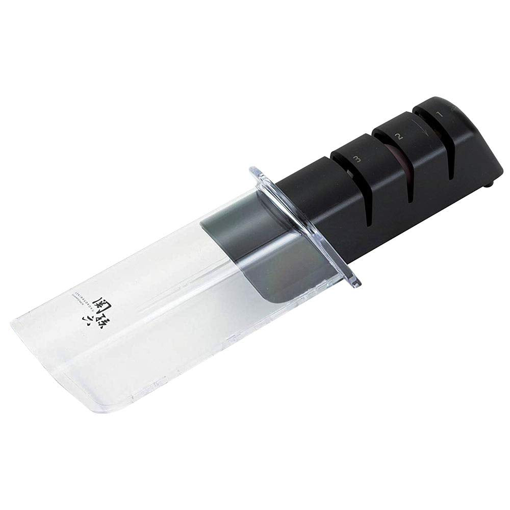 KAI Seki Magoroku Damascus Santoku and Sharpener Set