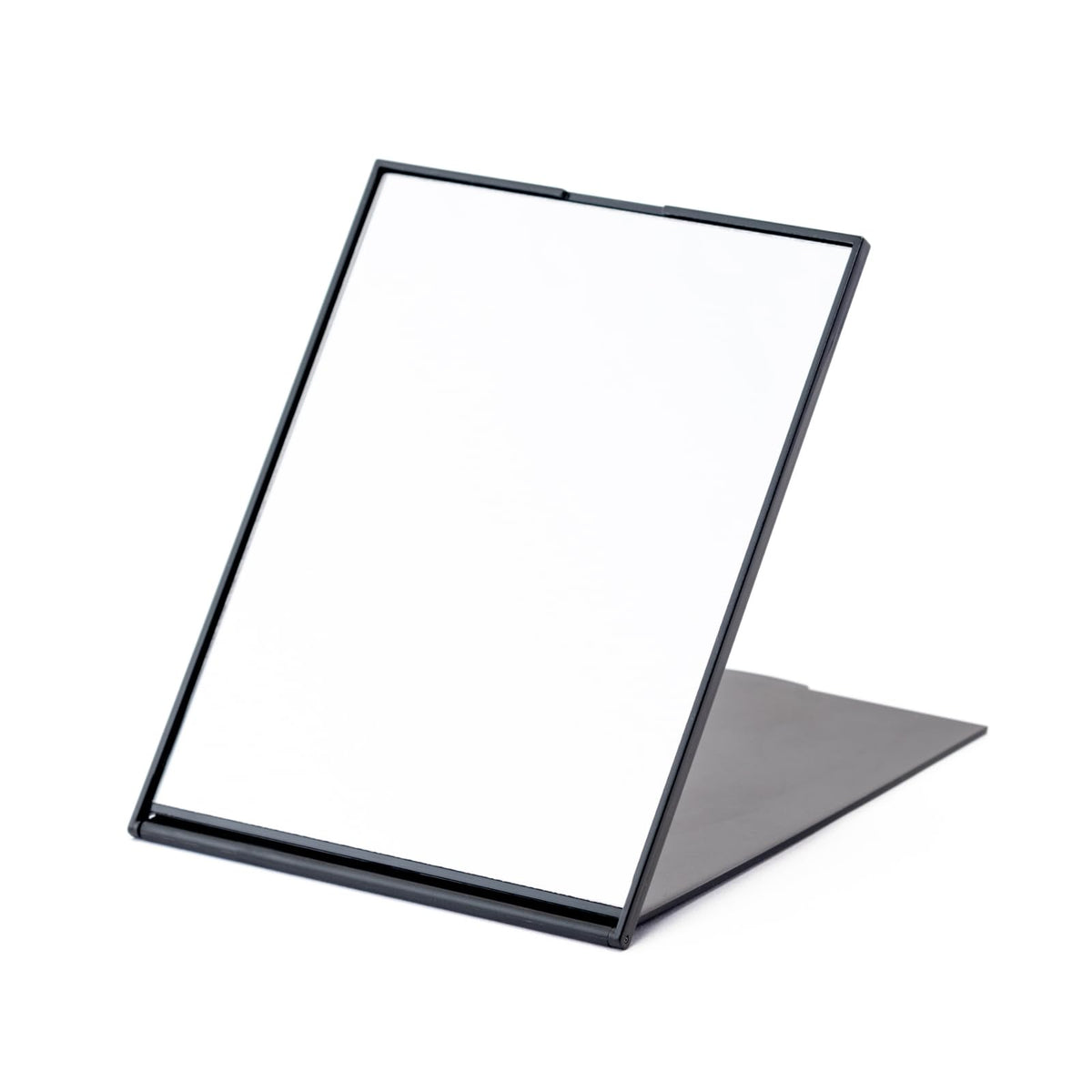 Horiuchi Mirror Slim and Light Compact Folding Mirror, Handheld and Tabletop Makeup Mirror in M and L Sizes, Silver, Black or White, Made in Japan