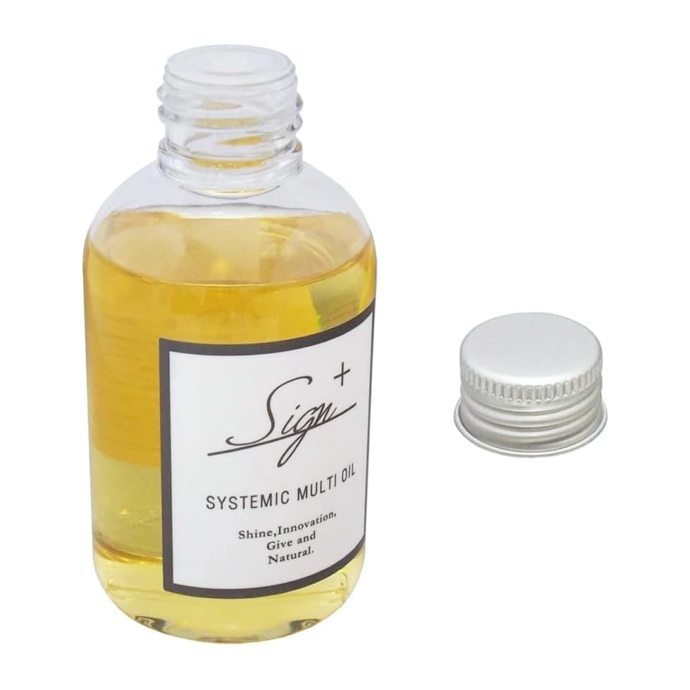 Sign Systemic Multi Oil 120 mL, Hair, Body and Hand Oil with Shea Butter and Rice Bran Oil for Wet-Look Styling and Whole-Body Care, Citrus Orange Scent