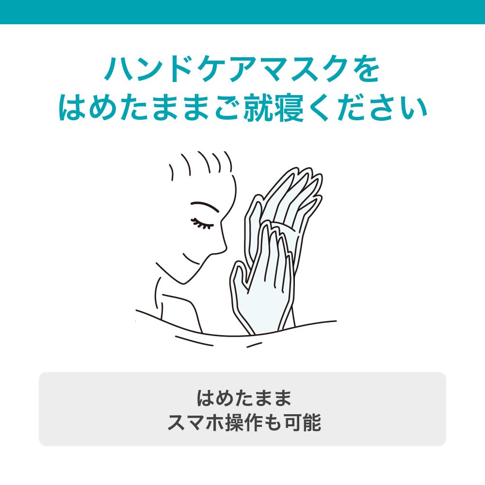 Curel Overnight Hand Care Mask Gloves, Dry-Type Sheet Gloves to Wear After Hand Cream, 4 Sheets, Sizes M and L, Made in Japan