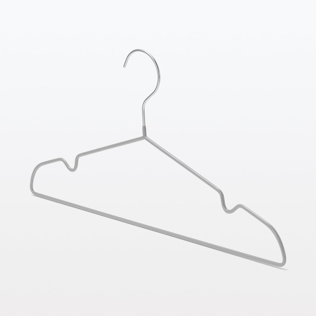 MUJI Non-Slip Hangers, Steel with Vinyl Coating, About 41 cm Wide, Set of 10 or 20, 600 g per Ten Including Packing