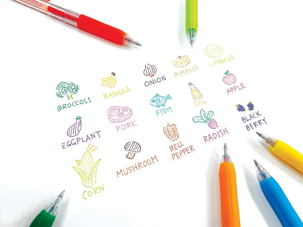 Zebra Sarasa Clip Gel Pens 0.5 mm, 20 Colors, JJ15-20CA