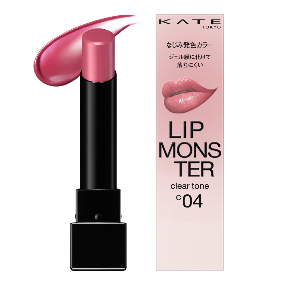 Kate Lip Monster Clear Tone Lipstick, Long-Lasting Gel-Film Lip Colour That Blends With Your Own Lip Colour, 4 Shades
