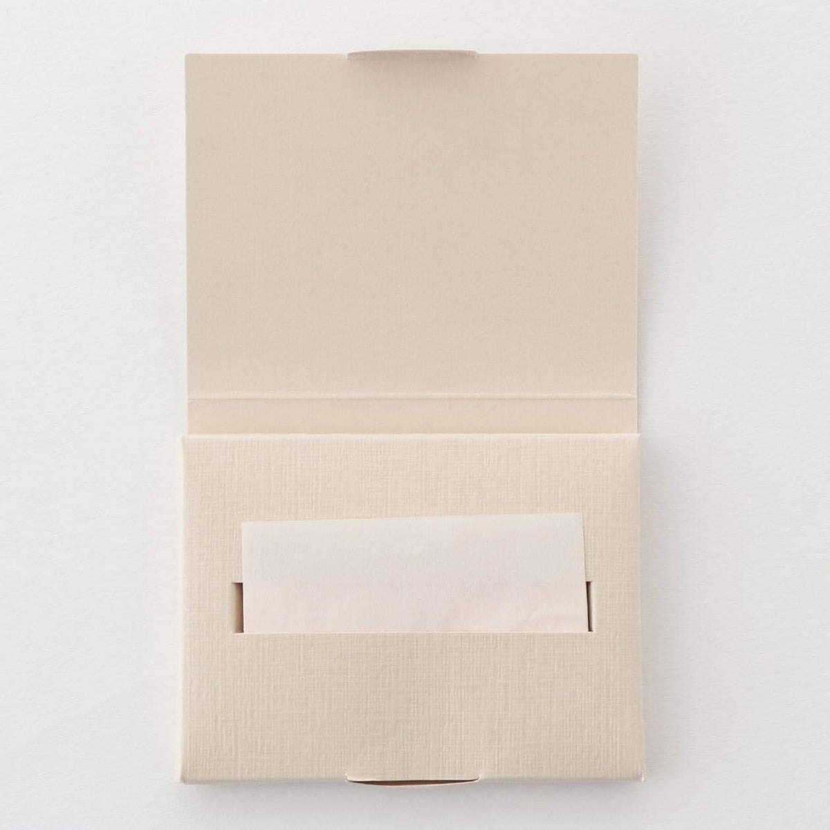 MUJI Face Powder Paper, 60 Sheets of Ocher Powdered Paper Made of Manila Hemp and Pulp in a Slim Pocket Pack, Made in Japan