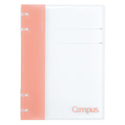KOKUYO Campus Notebook-Style Loose-Leaf Binder A5 2 x 2 Ring NP134, Slim Binder with Separate Top and Bottom Rings and Up to 40 Sheets, 217 x 162 x 14 mm, Pink, Grey, Yellow, Navy or Light Blue