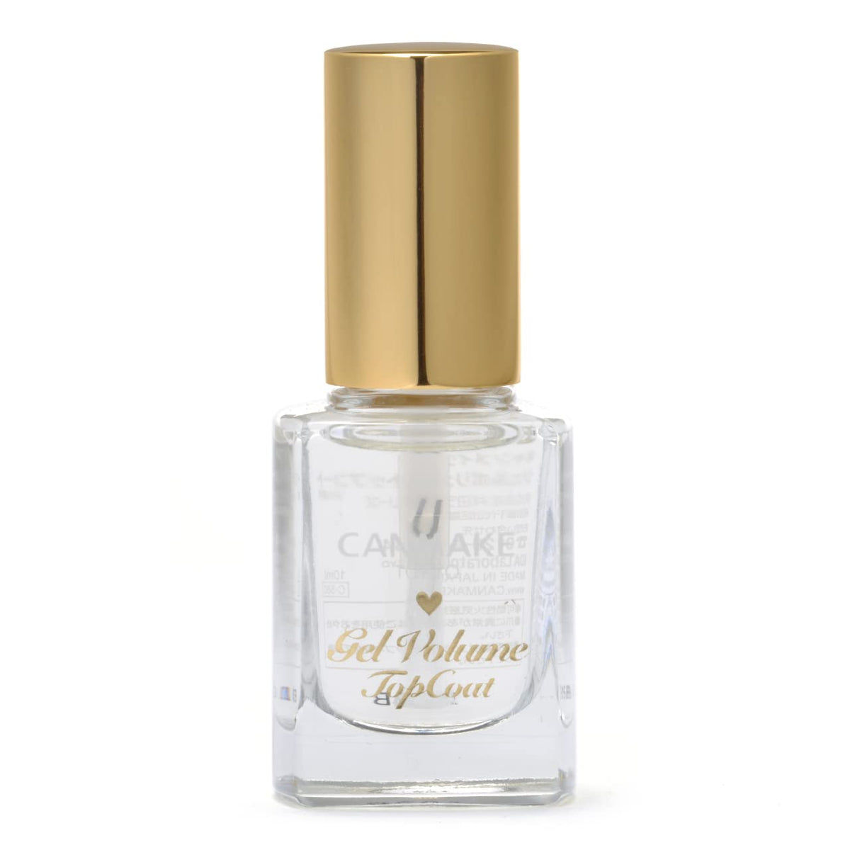 Canmake Nail Gel Volume Top Coat, Quick-Dry Plump and Glossy Clear Top Coat, 10 mL