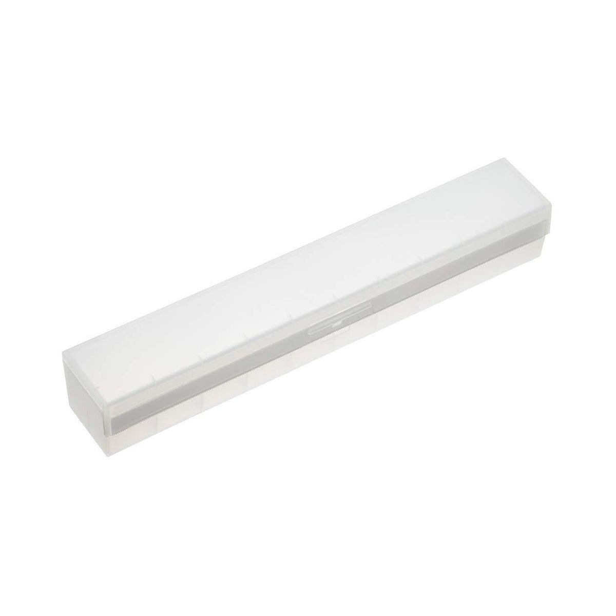MUJI Polypropylene Wrap Case, Large for 25 to 30 cm Wide Wrap with Stainless Blade and Anti-Slip Parts, 31 x 5.5 x 5 cm, Translucent