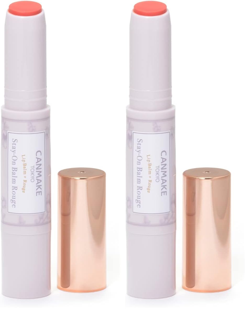 Canmake Stay-On Balm Rouge, Moisturising Balm-Type Lipstick that Can Be Applied Directly to Dry Lips with a Natural Gloss, 2.7 g